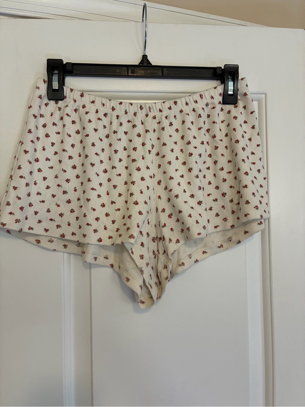 Women's Cream Floral Lounge Shorts